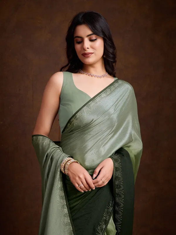 Teal_to_Forest_Green_Ombre_Chinon_Saree_with_Swarovski_work_&_Dusky_Elegance