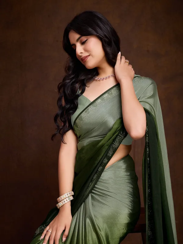 Teal_to_Forest_Green_Ombre_Chinon_Saree_with_Swarovski_work_&_Dusky_Elegance