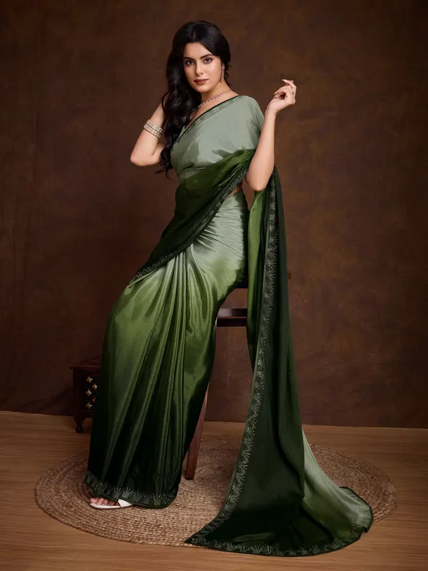 Teal_to_Forest_Green_Ombre_Chinon_Saree_with_Swarovski_work_&_Dusky_Elegance