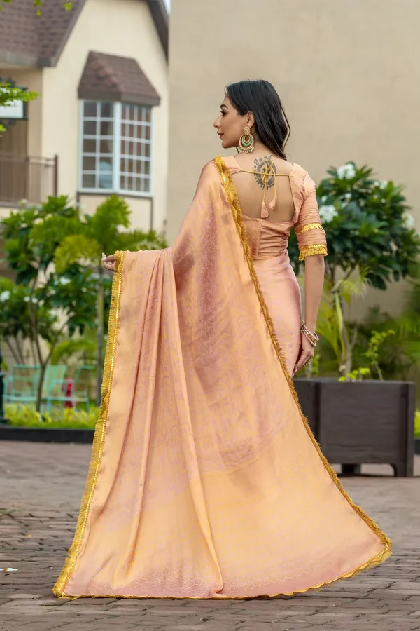 Blush_Peach_&_Golden_Zari_Weaving_Mysore_Brocade_Silk_with_Dual_Lace_Saree