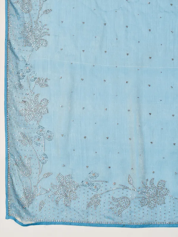Ice_Blue_Velvet_Chiffon_Saree_With_Zarkan_&_Cutdana_Work_For_Women