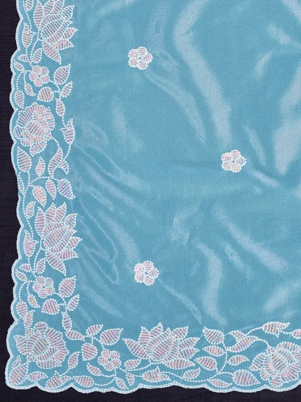 Pastel_Blue_Gold_Infused_Twill_Saree_For_Women