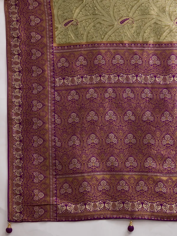 Golden_Beige_&_Purple_Kanjivaram_Silk_Saree
