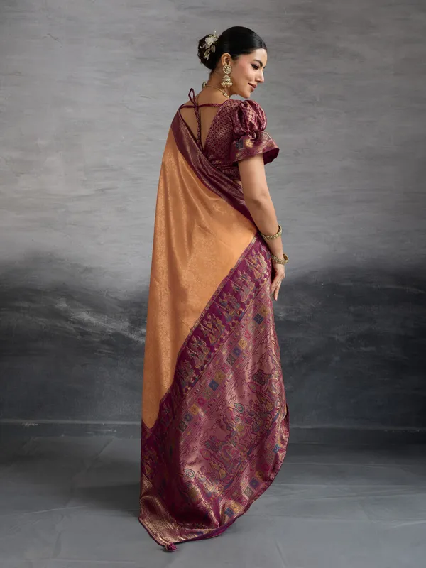 Mustard_Yellow_&_Wine_Kanjivaram_Silk_Saree