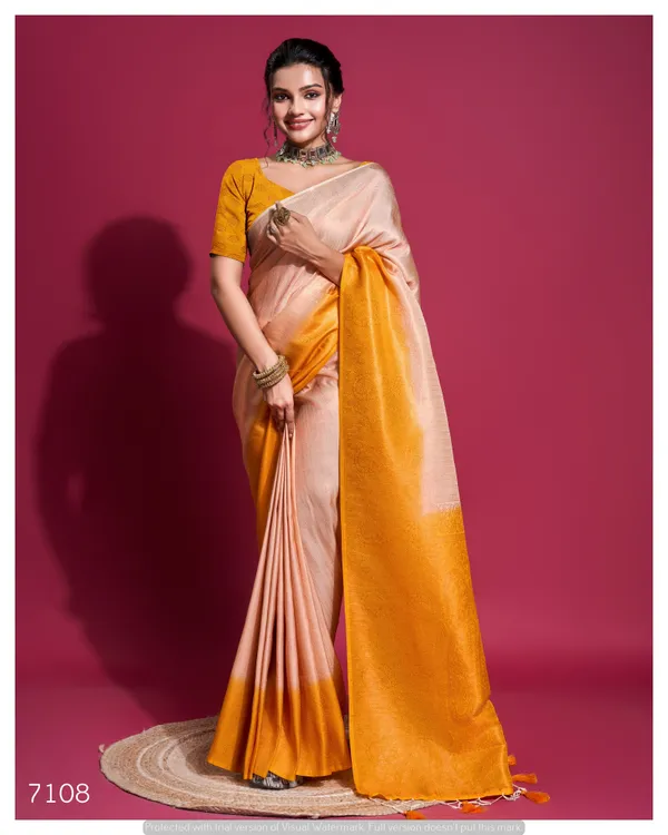 Peach_Pink_&_Mustard_Yellow_Soft_Zari_Woven_Silk_Saree