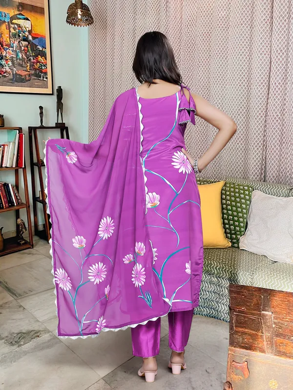 Blue_Georgette_Kurta_With_Pant_And_Dupatta_Sets_For_Women