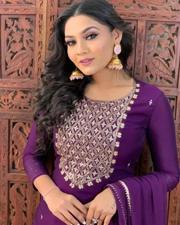 Purple_Rayon_Embroidered_Straight_Kurta_With_Rayon_Pant_And_Dupatta_Sets_For_Women