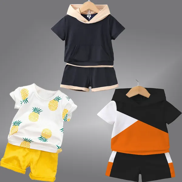Pack_Of_3_Cotton_Printed_Short_Sleeves_T-Shirt_With_Shorts_For_Kids_(Multicolor)