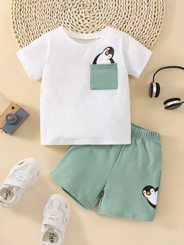 Pack_Of_3_Cotton_Printed_Short_Sleeves_T-Shirt_With_Shorts_For_Kids_(Multicolor)
