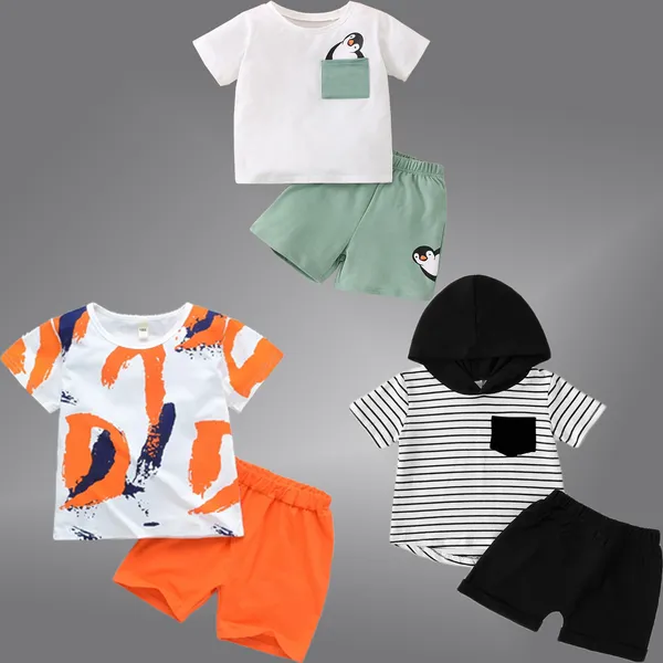 Pack_Of_3_Cotton_Printed_Short_Sleeves_T-Shirt_With_Shorts_For_Kids_(Multicolor)