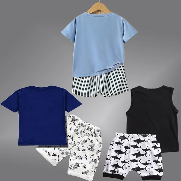 Pack_Of_3_Cotton_Printed_Short_Sleeves_T-Shirt_With_Shorts_For_Kids_(Multicolor)