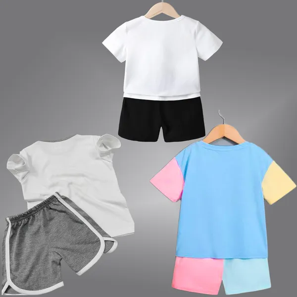 Pack_Of_3_Cotton_Printed_Short_Sleeves_T-Shirt_With_Shorts_For_Kids_(Multicolor)