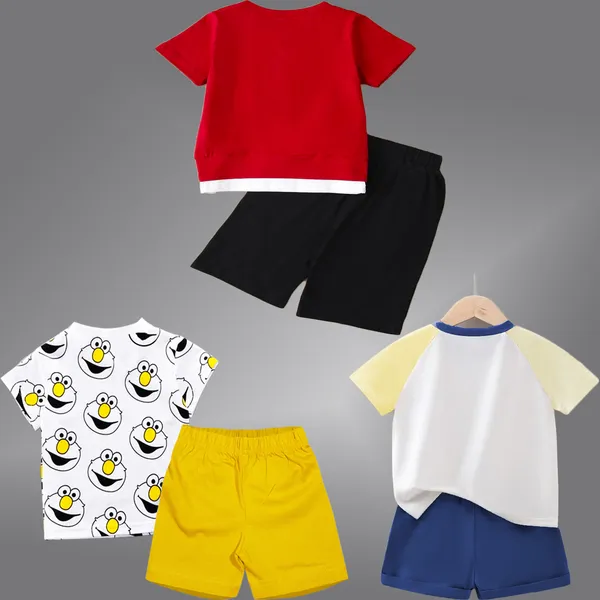 Pack_Of_3_Cotton_Printed_Short_Sleeves_T-Shirt_With_Shorts_For_Kids_(Multicolor)
