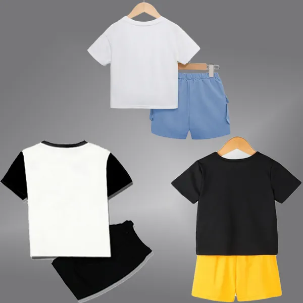 Pack_Of_3_Cotton_Printed_Short_Sleeves_T-Shirt_With_Shorts_For_Kids_(Multicolor)