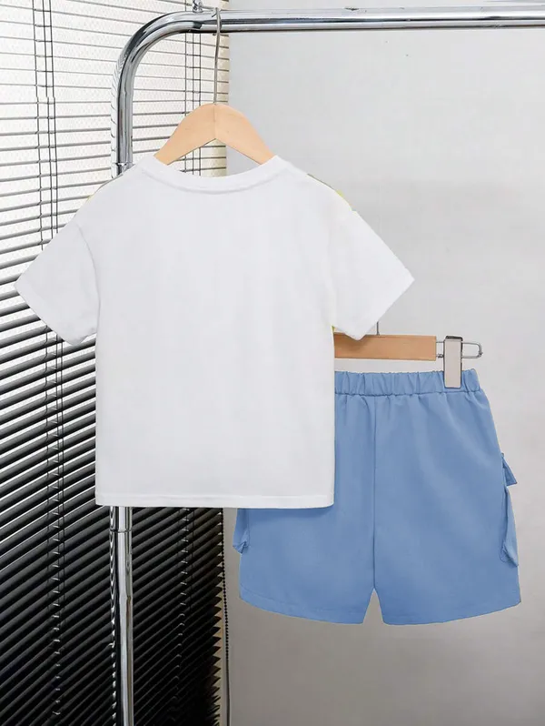 Pack_Of_3_Cotton_Printed_Short_Sleeves_T-Shirt_With_Shorts_For_Kids_(Multicolor)