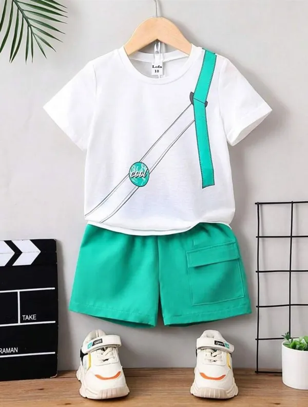 Pack_Of_3_Cotton_Printed_Short_Sleeves_T-Shirt_With_Shorts_For_Kids_(Multicolor)