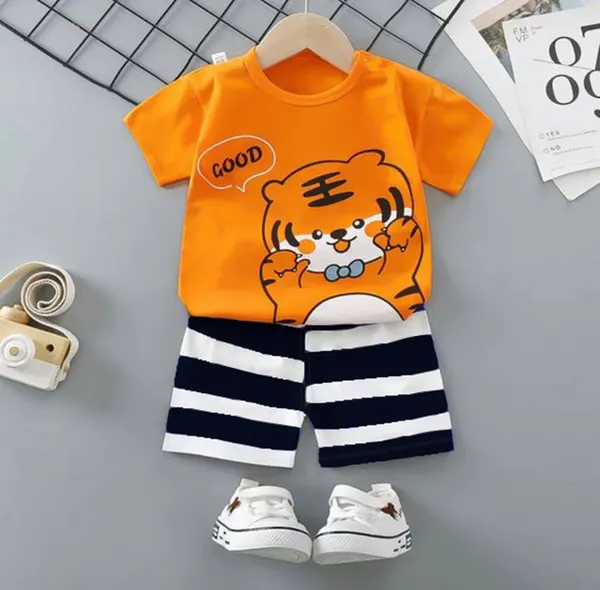 Pack_Of_3_Cotton_Printed_Short_Sleeves_T-Shirt_With_Shorts_For_Kids_(Multicolor)