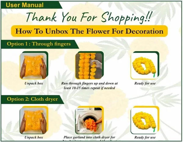 JnS_Artificial_Marigold_Flower_Garlands–Fluffy_Marigold_Strings_for_Diwali,Pooja,Wedding,Festival,Housewarming,Home,Mandir,Wall,Door,Home_Decor–Reusable_Trousseau_Gift_-_Yellow_&_Dark_Orange,5_Pcs
