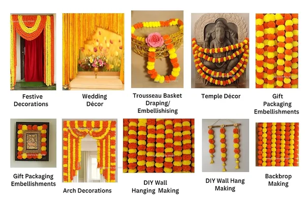 JnS_Artificial_Marigold_Flower_Garlands–Fluffy_Marigold_Strings_for_Diwali,Pooja,Wedding,Festival,Housewarming,Home,Mandir,Wall,Door,Home_Decor–Reusable_Trousseau_Gift_-_Yellow_&_Dark_Orange,5_Pcs