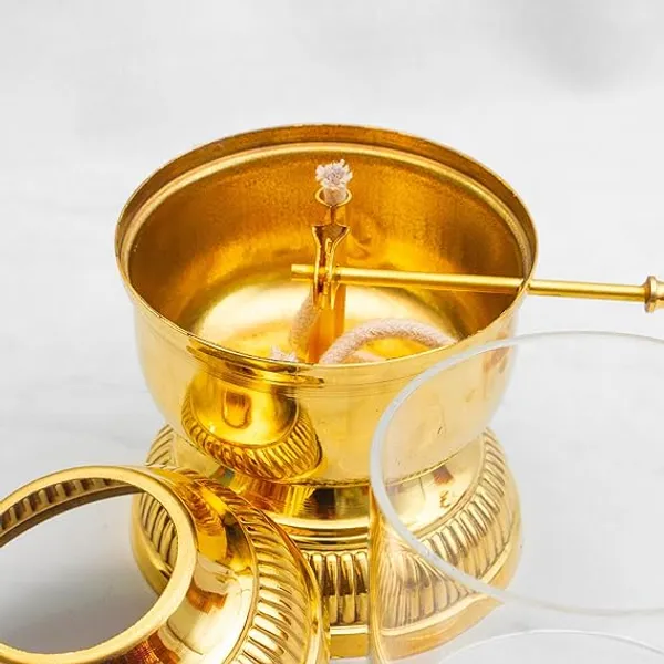 JnS_Pure_Brass_Akhand_Jyoti_Diya_with_Glass_Cover_&_Adjustable_Bati_Knob_.Windproof_&_Long-Lasting_Diya_.Akhand_Deepak_for_Festivals,_Daily_Prayer_&_Home_Décor_6_Inch
