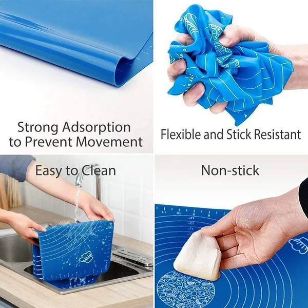 JnS_Silicone_Baking_Mat_Roti_mat_Silicone_Chapati_Atta_Kneading_Mat_Non_-_Stick_Fondant_Rolling_Mat_Stretchable_for_Kitchen_Roti_Chapati_Cake_–_Multicolor_(Baking_Mat_50_*_40_cm)