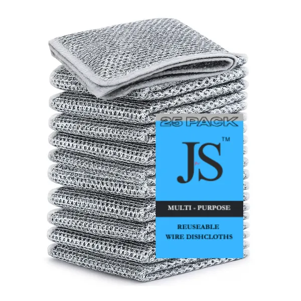 JnS_Stainless_Steel_Non_Scratch_Wire_Dish_Cloth_For_Kitchen_Use_-_1_Pack_Of_25_piece_(1_layer)