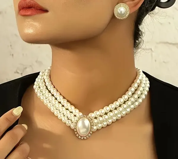 White_Artificial_Pearl_Necklace