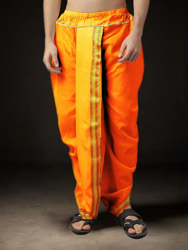 Men's_Pack_of_2_Ready-Made_Dhoti_Pants_|_Traditional_Ethnic_Wear_with_Golden_Border_|_Festival_&_Pooja_Outfit-(Pack_of_2)