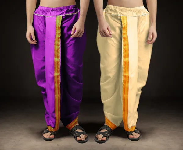 Men's_Pack_of_2_Ready-Made_Dhoti_Pants_|_Traditional_Ethnic_Wear_with_Golden_Border_|_Festival_&_Pooja_Outfit-(Pack_of_2)