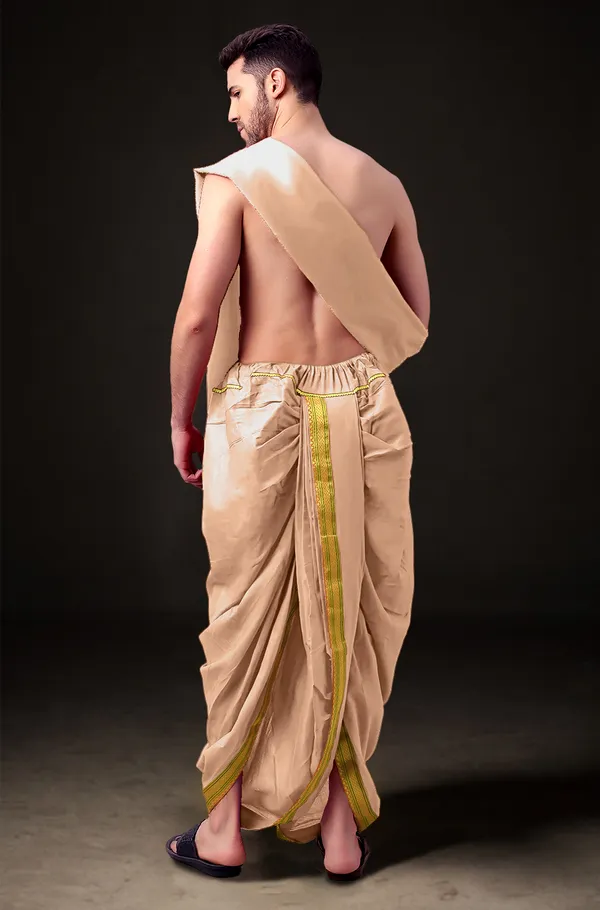 Men's_Ready-Made_Dhoti_with_Dupatta_Set_|_Traditional_Ethnic_Wear_for_Pooja,_Wedding,_Festival_|_Silk_Blend_Dhoti_Kurta_Style_Outfit_Royal_Colors_with_Golden_Border