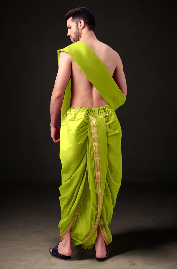 Men's_Ready-Made_Dhoti_with_Dupatta_Set_|_Traditional_Ethnic_Wear_for_Pooja,_Wedding,_Festival_|_Silk_Blend_Dhoti_Kurta_Style_Outfit_�_Royal_Colors_with_Golden_Border
