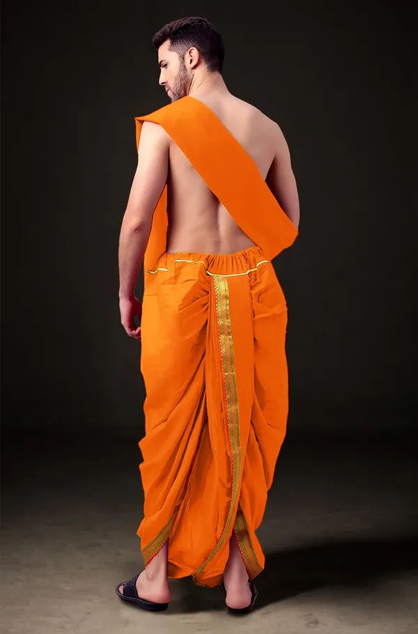 Men's_Ready-Made_Dhoti_with_Dupatta_Set_|_Traditional_Ethnic_Wear_for_Pooja,_Wedding,_Festival_|_Silk_Blend_Dhoti_Kurta_Style_Outfit_�_Royal_Colors_with_Golden_Border