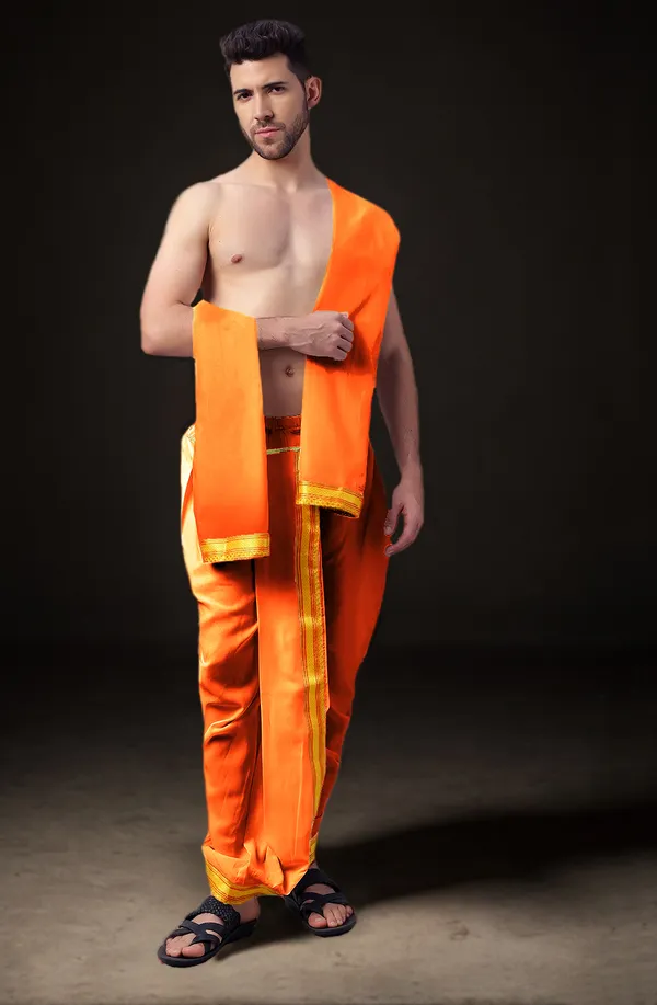Men's_Ready-Made_Dhoti_with_Dupatta_Set_|_Traditional_Ethnic_Wear_for_Pooja,_Wedding,_Festival_|_Silk_Blend_Dhoti_Kurta_Style_Outfit_�_Royal_Colors_with_Golden_Border