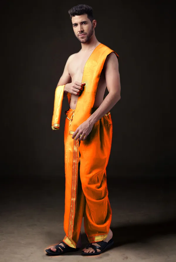 Men's_Ready-Made_Dhoti_with_Dupatta_Set_|_Traditional_Ethnic_Wear_for_Pooja,_Wedding,_Festival_|_Silk_Blend_Dhoti_Kurta_Style_Outfit_�_Royal_Colors_with_Golden_Border