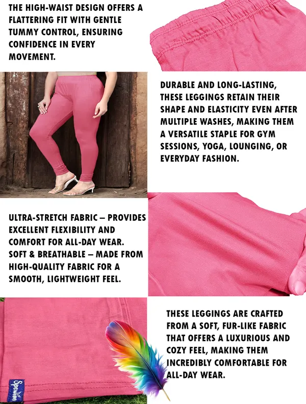 Dusty_Pink_Ankle_Length_Stylish_High-Waist_Leggings_For_Women