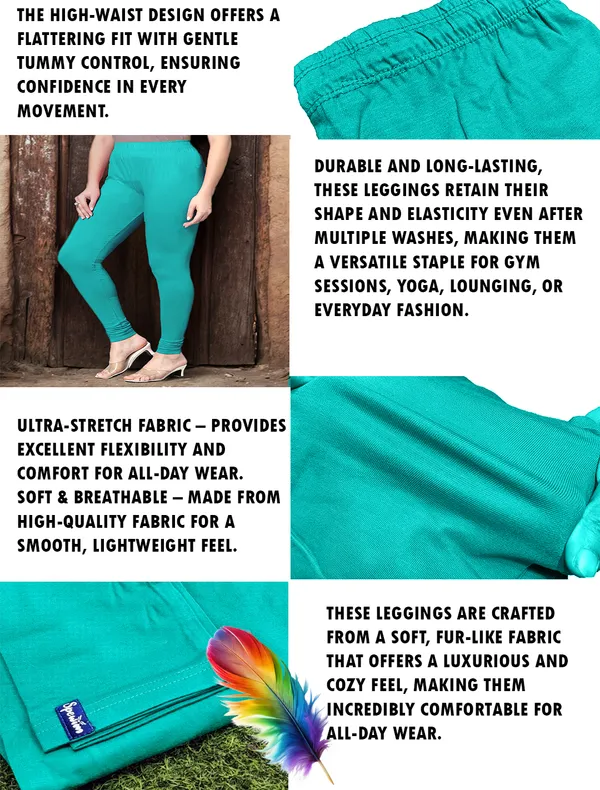Mint_Green_Ankle_Length_Stylish_High-Waist_Leggings_For_Women
