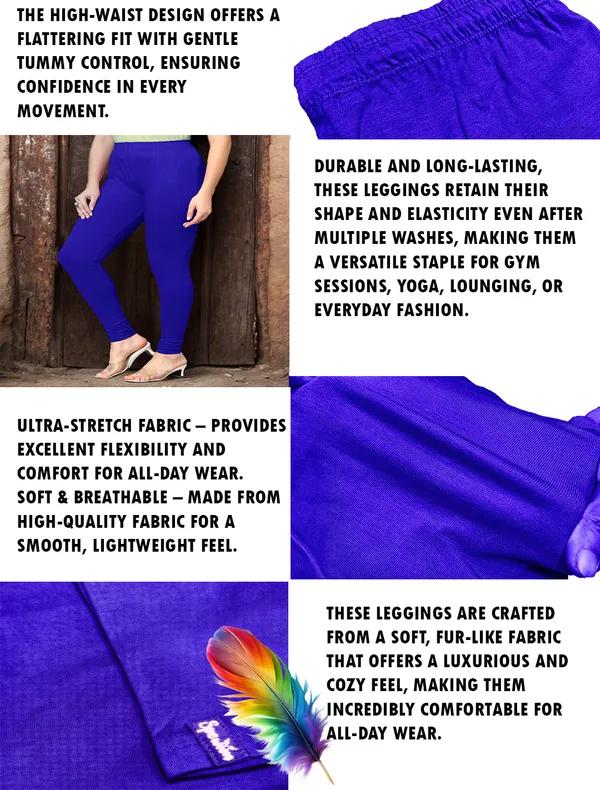 Blue_Ankle_Length_Stylish_High-Waist_Leggings_For_Women