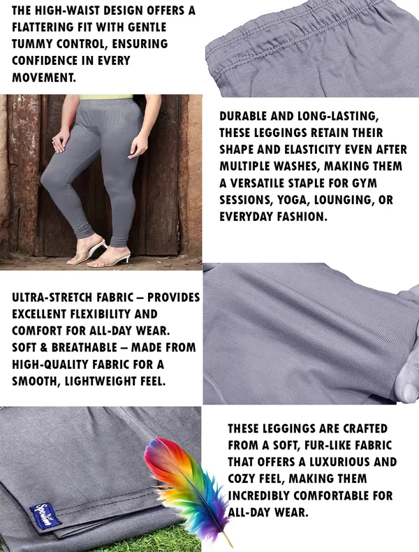 Grey_Ankle_Length_Stylish_High-Waist_Leggings_For_Women