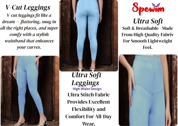 Sky_Blue_V-Cut_Ankle_Length_Stylish_High-Waist_Leggings_For_Women