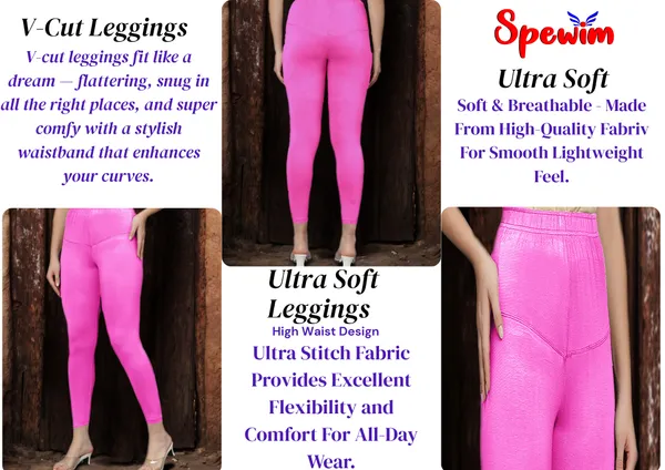Light_Pink_V-Cut_Ankle_Length_Stylish_High-Waist_Leggings_For_Women
