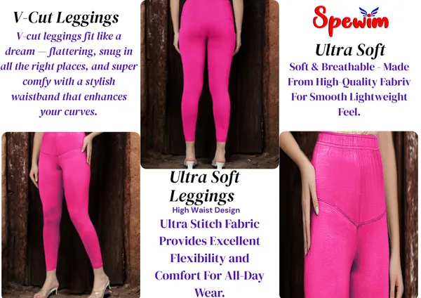 Rose_V-Cut_Ankle_Length_Stylish_High-Waist_Leggings_For_Women