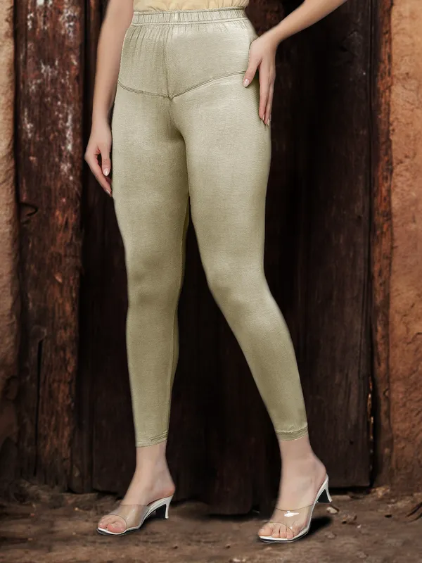 Dusty_Green_V-Cut_Ankle_Length_Stylish_High-Waist_Leggings_For_Women