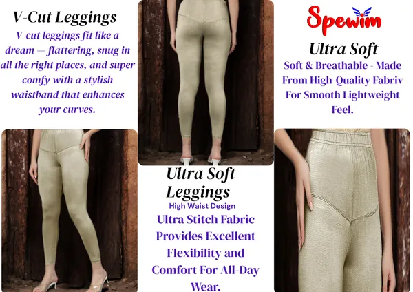 Dusty_Green_V-Cut_Ankle_Length_Stylish_High-Waist_Leggings_For_Women