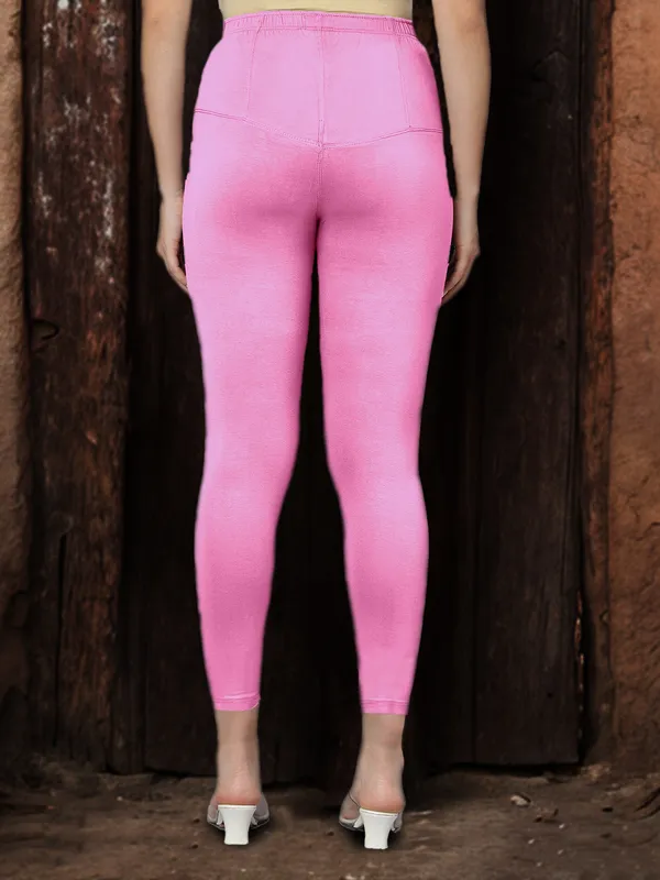 Baby_Pink_V-Cut_Ankle_Length_Stylish_High-Waist_Leggings_For_Women