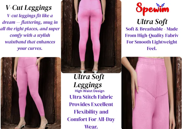 Baby_Pink_V-Cut_Ankle_Length_Stylish_High-Waist_Leggings_For_Women