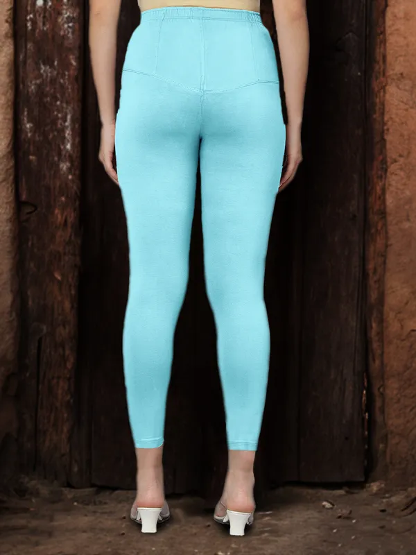 Baby_Blue_V-Cut_Ankle_Length_Stylish_High-Waist_Leggings_For_Women