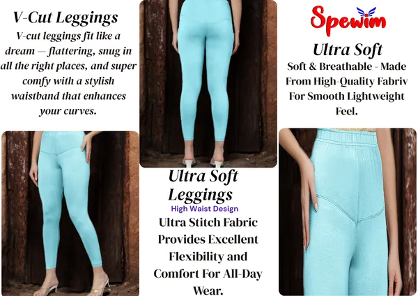 Baby_Blue_V-Cut_Ankle_Length_Stylish_High-Waist_Leggings_For_Women