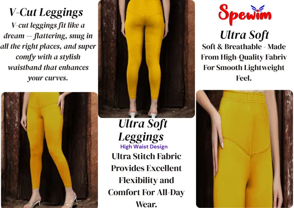 Gold_V-Cut_Ankle_Length_Stylish_High-Waist_Leggings_For_Women
