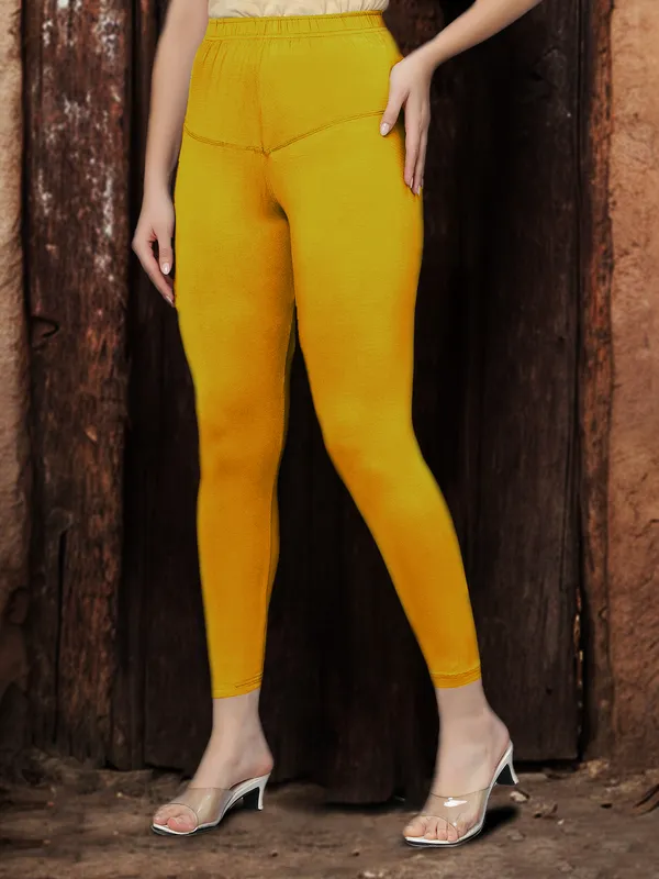 Gold_V-Cut_Ankle_Length_Stylish_High-Waist_Leggings_For_Women