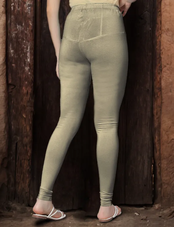 Dusty_Green_V-Cut_Full_Length_Stylish_High-Waist_Leggings_For_Women